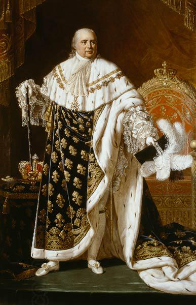 Robert Lefevre Portrait of Louis XVIII in coronation robes oil painting picture